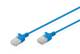 DIGITUS CAT 6 U-UTP slim patch cord Cu LSZH AWG 32/7 length 1 m Blue