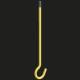 Kaiser 1226-97 concrete light fixture hook with thread M5, shaft length 105 mm, fully insulated