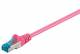Goobay 93850 CAT 6a Patchkabel, S/FTP (PiMF), Magenta - LSZH halogenfrei, Kupfer