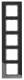 Berker 10156616 Glasrahmen 5fach B.7 schwarz