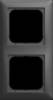 Busch Jaeger 2CKA001725A1569 1722-915 Abdeckrahmen 2-fach schwarz matt Busch-balance® SI