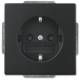 Busch Jaeger 2CKA002013A5331 BJ 20 EUCBLI-885 Steckdose mit LEDOrientierungslicht future linear schwarz