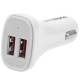 STARTECH.COM Dual Port USB Car Charger - High Power 24W/4.8A - White- 2-Port USB Car Charger - Charge two tablets at once