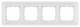 Siemens DELTA miro Glas Rahmen 4-fach Echtmaterial weiss 303x90mm