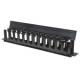 INTELLINET Cable Management Panel 48.3cm 19i Rackmount Cable Manager 1U with Cover Black