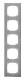 Merten MEG4050-3646 M-Pure Decor frame 5-fold stainless steel/aluminium