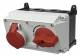 Mennekes 7616 32A5P 6H400V Wanddose DUO IP44