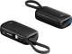 Goobay Powerbank 5.000 mAh mit integriertem USB-C™-Kabel,