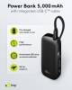 Goobay Powerbank 5.000 mAh mit integriertem USB-C™-Kabel,