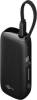 Goobay Powerbank 5.000 mAh mit integriertem USB-C-Kabel, 20 W, kompaktes Travel Essential mit Power Delivery und Quick Charge für den Schnelllademodus
