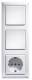 Eltako R3-wg 3-fold frame pure white glossy 55x55mm inside with intermediate frame 30000325
