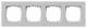 GIRA 0214375 Abdeckrahmen 4f flach Gira E2 Grau m