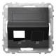 Merten MEG4568-0414 inclined outlet 2-fold support + lettering for Mod.Jack anthracite