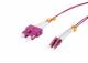 Fiber optic 2-fiber patch kit. 5mtr.LC-SC, 50/125um,OM4, AD=2mm, flexible anti-kink sleeve, Synergy 21