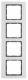 Berker 10143004 Rahmen 4fach B.3 Alu/anthrazit