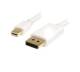 Startech.com MDP2DPMM1MW 1m 3 ft Weiß Mini DisplayPort zu DisplayPort 1.2 Adapterkabel M/M - DisplayPort 4K