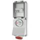 Mennekes 7233 32A 5P 6H 400V wall socket DUO IP44