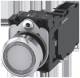 Siemens 3SU11520AB701FA0 3SU1152-0AB70-1FA0 illuminated pushbutton 22 mm round metal light gray clear 1NO+1NC