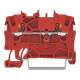 WAGO 2201-1203 2-Leiter-Durchgangsklemme mit Drücker 1,5 mm² rot