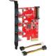 Inateck KTU3FR-4P USB 3.0 PCIe Karte 4 Anschlüsse 15 pin SATA