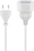 Goobay 51356 Verlängerungskabel Eurostecker, 2 m, weiß, (2×0,75 mm²) – Eurostecker (Typ C, CEE 7/16) > Eurobuchse (Typ C, CEE 7/16)