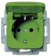 Busch Jaeger 2CKA002013A5471 BJ 20 EUKB-13-212-101 SCHUKO Steckdosen-Einsatz gn RAL6032 SI/Reflex