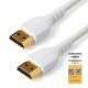 STARTECH.COM Premium High Speed HDMI Cable with Ethernet - 1m / 3ft White Durable HDMI Cord - Aramid Fiber - HDMI 2.0