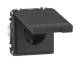 Merten MEG2312-6034 SCHUKO socket with folding and writing BRS StK anthracite