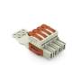 WAGO 832-1104/314-000 1-wire spring lever locking pawl strain relief