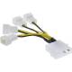 InLine® Lüfter Adapterkabel, 4x Lüfter 3pol an 13,34cm (5,25