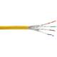 InLine® Patchkab., S/FTP (PiMf), Cat.6A, 500MHz, halogenfrei, Kupfer, gelb, 100m