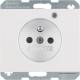 Berker 6765097009 Steckdose mit Schutzkontaktstift und Kontroll-LED K.1 pws