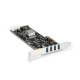 StarTech.com 4 Port PCI Express (PCIe) SuperSpeed USB 3.0 Card Adapter w/ 4 Dedicated 5Gbps Channels