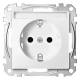 Socket Merten MEG2302-0419, polar white, System M with label