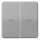 Jung CD595PBFGR Rocker switch for blinds, CD BF 595 P GR, gray, shatterproof