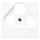 Jung A561PLSATWW Cover for Antennen-/SAT-TV-Dose, A 561 PL WW SAT, alpine white