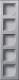 Gira 136426 Profile 26 5-fold in 1364, 55 vertical aluminum