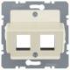 Berker 146302 central plate f AMP Modular Jacks, white 1463 02 MODULE 2