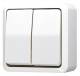 Jung 605AWW AP Wippserienschalter, 605 A WW alpine white