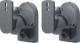 Goobay 49393 Basic speaker wall bracket universal - 2 pcs. Universal speaker brackets, swivel and tilt, for speakers up to max. 3.5 kg, black, 