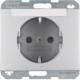 Berker 47387003 Steckdose SCHUKO mit Beschriftungsfeld K.5 Alu