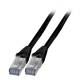 Patchkabel RJ45, CAT6A 500Mhz, 1,0m, schwarz S-STP(S/FTP) außen, hochflexibel, TPE, AWG26/7,