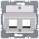 Berker 14631404 Central plate for AMP Modular Jacks matt aluminum