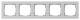 GIRA 021537 Abdeckrahmen 5f Gira E2 Grau m