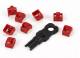 ALLNET ALL-TP-RJ45-Blocker-10PCS TP plug TP/RJ45 blocker red pack of 10 with 1x security key, dust cap, network protection lock