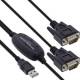 InLine® USB 2.0 zu 2x Seriell Adapterkabel Stecker A an 2x 9pol SubD ST, 1,5m