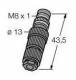 TURCK 6902710 HS 5131-0 M8 x 1 / D 8mm round plug, attachable connector, straight