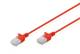 DIGITUS CAT 6 U-UTP slim patch cord Cu LSZH AWG 32/7 length 1 m Red