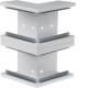 Hager BRS652103D7035 Exterior corner base profile steel 70x210 mm OT2x80 mm light gray