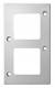 Merten 480260 frame double matt silver PANZER